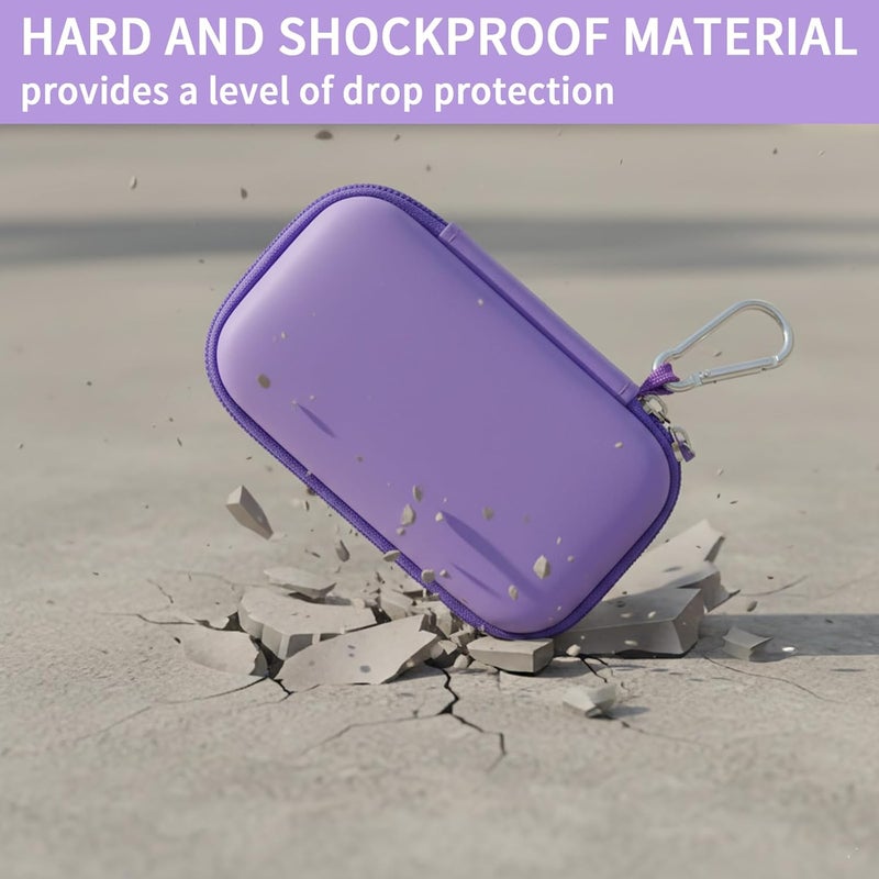 ALKOO USB Flash Drive Organizer Case – Hard Shell Holder for 8 Thumb Drives & SD/Memory Cards – for SanDisk for Samsung - Storage for Students, Photographers & IT Pros– Travel & Office Use – Bag Only-Purple - Image 5